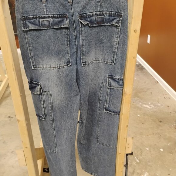 PTCL Cargo Jeans | Wide-Leg Denim | Size 31 | Sustainable Plantable Tag - Picture 2 of 4